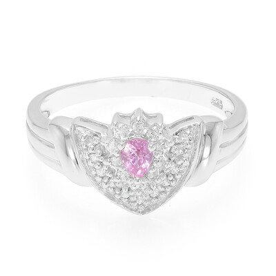 Ceylon Pink Sapphire Silver Ring