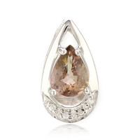 Cuprian Tourmaline Silver Pendant