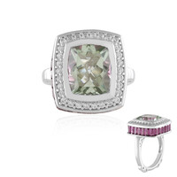 Green Amethyst Silver Ring (Dallas Prince Designs)