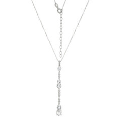 White Topaz Silver Necklace (Adela Silber)