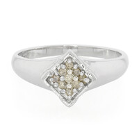 Chocolate Diamond Silver Ring