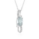 Brazilian Aquamarine Silver Necklace