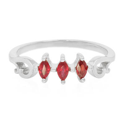Tanzanian Ruby Silver Ring