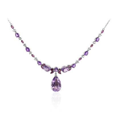 Rose de France Amethyst Silver Necklace
