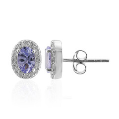 Tanzanite Silver Earrings