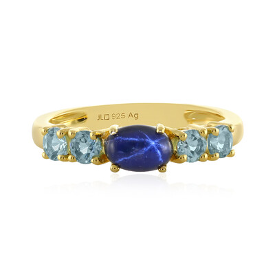 Blue Star Sapphire Silver Ring