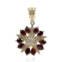 Mozambique Garnet Silver Pendant (Dallas Prince Designs)