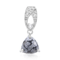 Snowflake Obsidian Silver Pendant