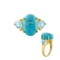 Kingman Blue Mojave Turquoise Silver Ring