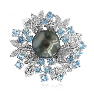 Tahitian Pearl Silver Brooch (TPC)