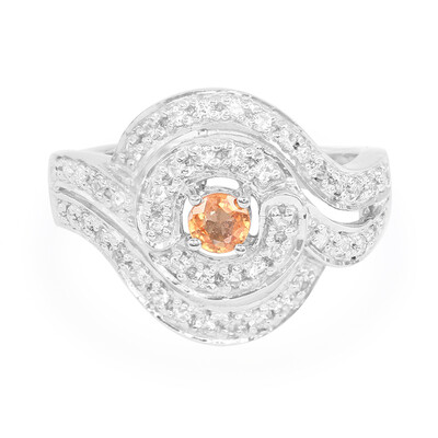 Padparadscha Sapphire Silver Ring