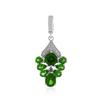 Russian Diopside Silver Pendant