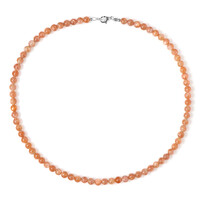 Sunstone Silver Necklace