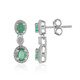 Zambian Emerald Silver Earrings