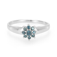 Fancy Diamond Silver Ring