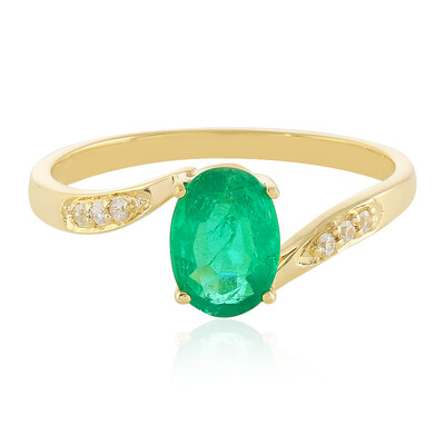 9K Zambian Emerald Gold Ring