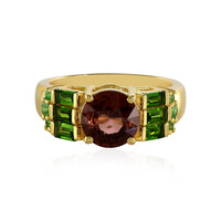 Mahogany Zircon Silver Ring (Adela Silber)