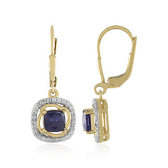 Madagascar Blue Sapphire Silver Earrings