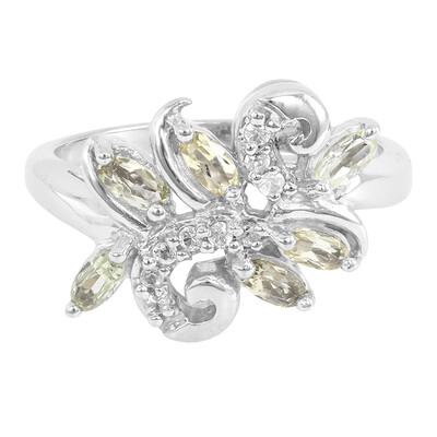 Fancy Tourmaline Silver Ring