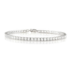 White Topaz Silver Bracelet