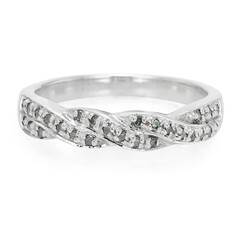 Fancy Diamond Silver Ring