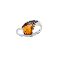 Baltic Amber Silver Ring