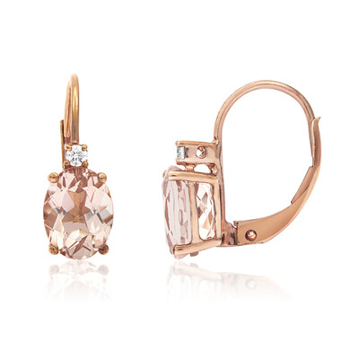 10K AAA Morganite Gold Earrings