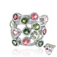 Green Tourmaline Silver Ring
