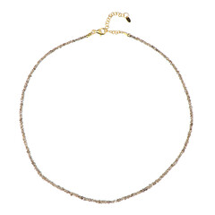 Champagne Diamond Silver Necklace