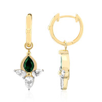 9K Brazilian Green Tourmaline Gold Earrings (Remy Rotenier)