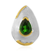 Russian Diopside Silver Pendant