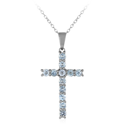 Sky Blue Topaz Silver Necklace