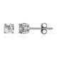 White Topaz Silver Earrings