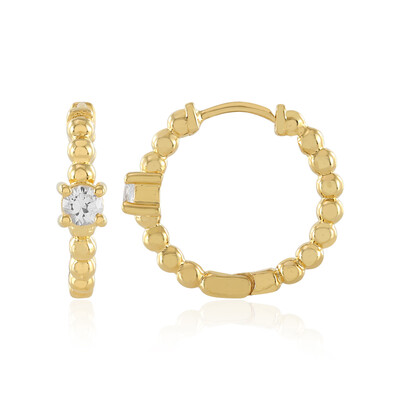 White Sapphire Silver Earrings (Adela Silber)