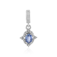 Ceylon Blue Sapphire Silver Pendant