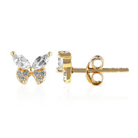 White Topaz Silver Earrings