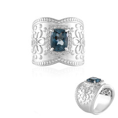 London Blue Topaz Silver Ring (Dallas Prince Designs)