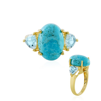 Kingman Blue Mojave Turquoise Silver Ring