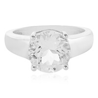 White Quartz Silver Ring