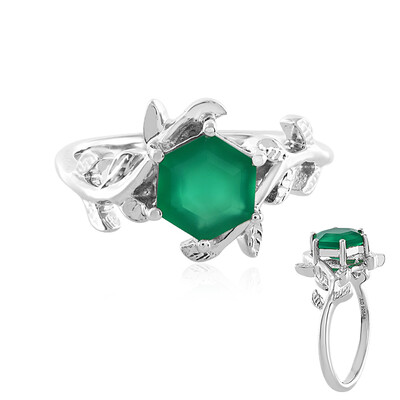 Green Onyx Silver Ring