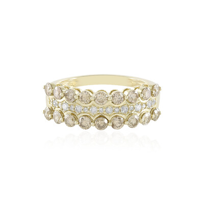 9K I2 Champagne Diamond Gold Ring (de Melo)