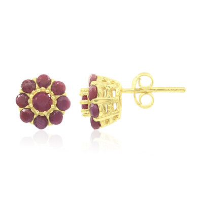 Ruby Silver Earrings