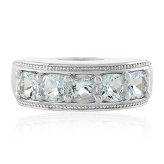 Aquamarine Silver Ring
