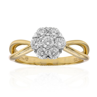 14K IF (D) Diamond Gold Ring (Annette)