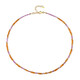 Mandarin Garnet Silver Necklace (Riya)