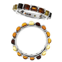 Baltic Amber Silver Ring