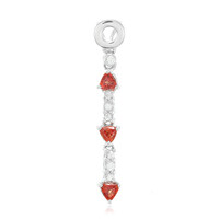 Sunset Ruby Silver Pendant