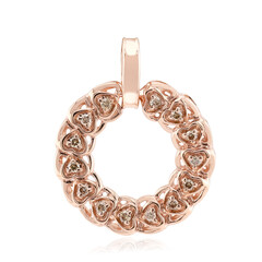 9K SI1 Argyle Rose De France Diamond Gold Pendant