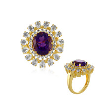 Siberian Amethyst Silver Ring