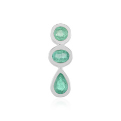 Russian Emerald Silver Pendant